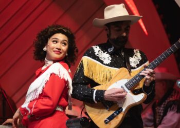 Michelle Bouey (Patsy Cline) and Rob Kempson (Director) from ‘A Closer Walk with Patsy Cline’ at Port Hope’s Capitol Theatre