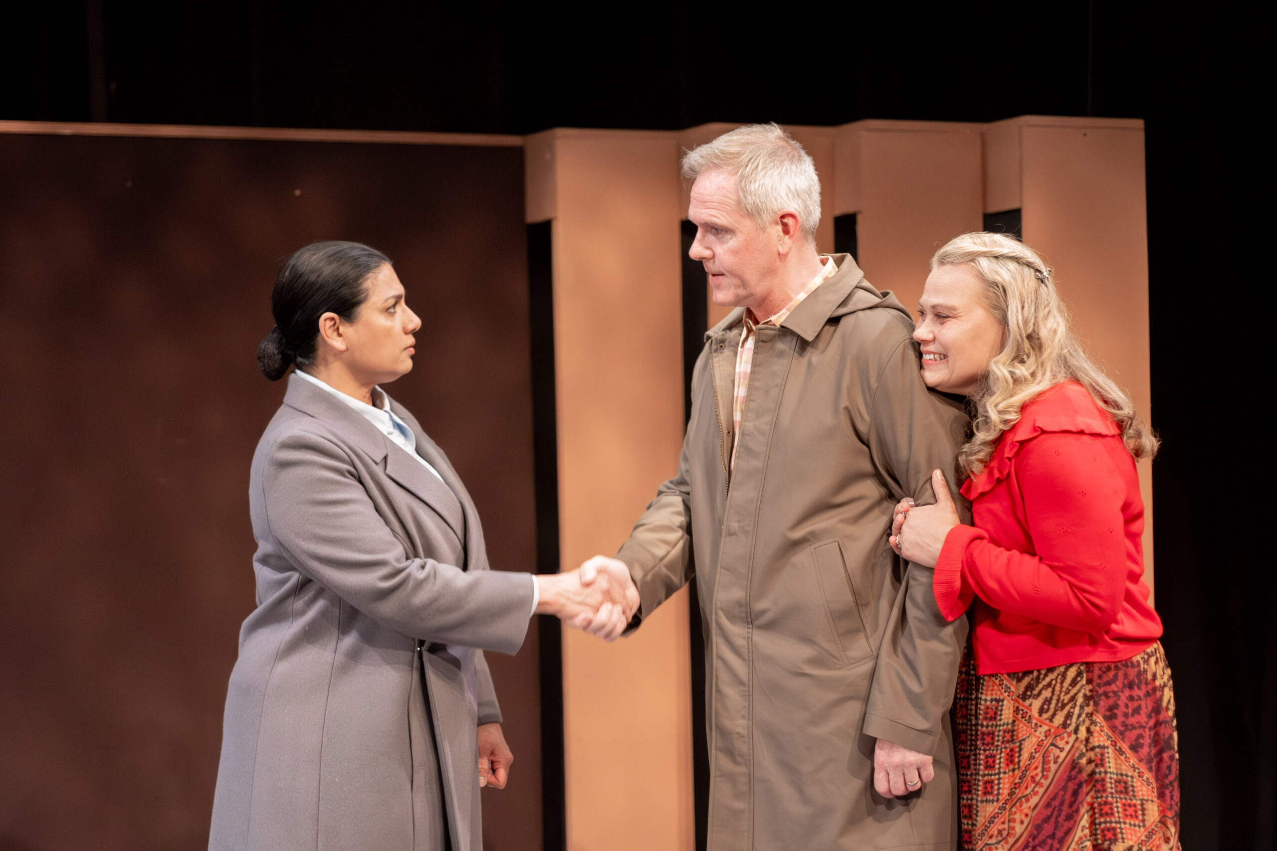 ‘cicadas’ is a tautly written thriller.  Directed with an assured and conspiratorial wink by Nina Lee Aquino in a production that’s stylish, sly and often unnerving.