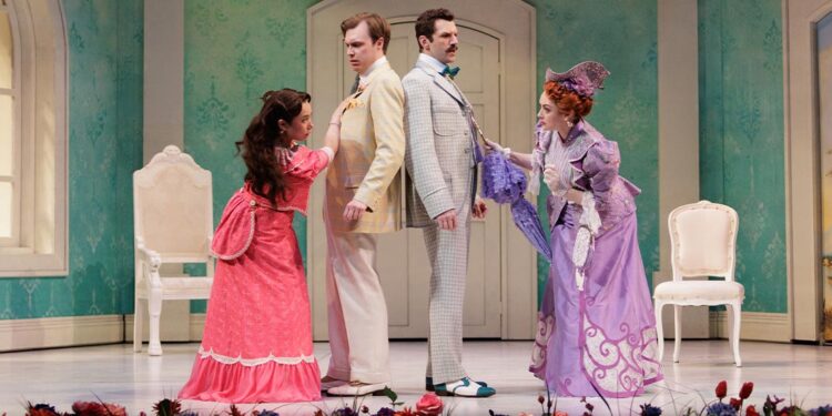 Stratford’s ‘The Importance of Being Earnest’ offers a visually rich staging of Wilde’s enduring comedy.