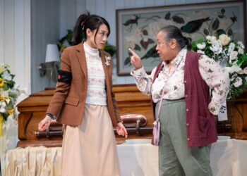 ‘Liars at a Funeral’ turns grief into gleeful comedy.