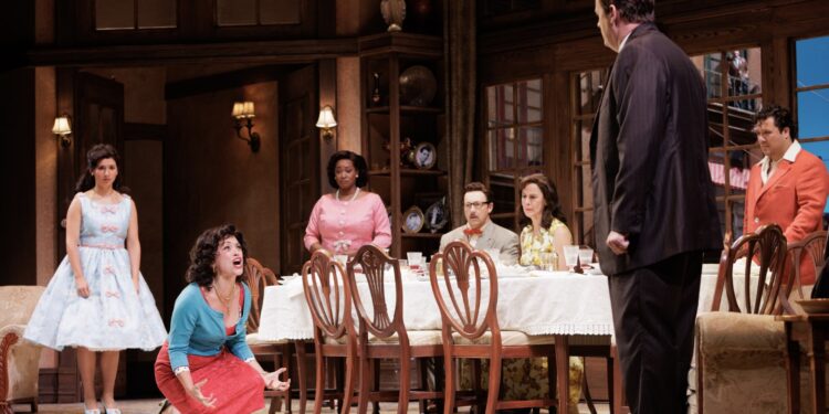 ‘Saturday, Sunday, Monday’ is a gloriously directed, beautifully acted, multi-sensory production that immerses the audience in the passion – and pasta- of a spicy Italian family